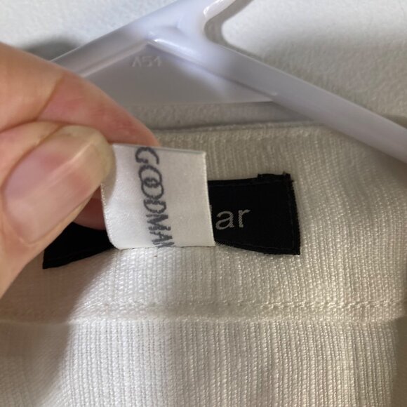 Womens Eskandar Bergdorf Goodman Ribbed Look Linen Button Vest Cream 10 - 12 - Picture 7 of 10